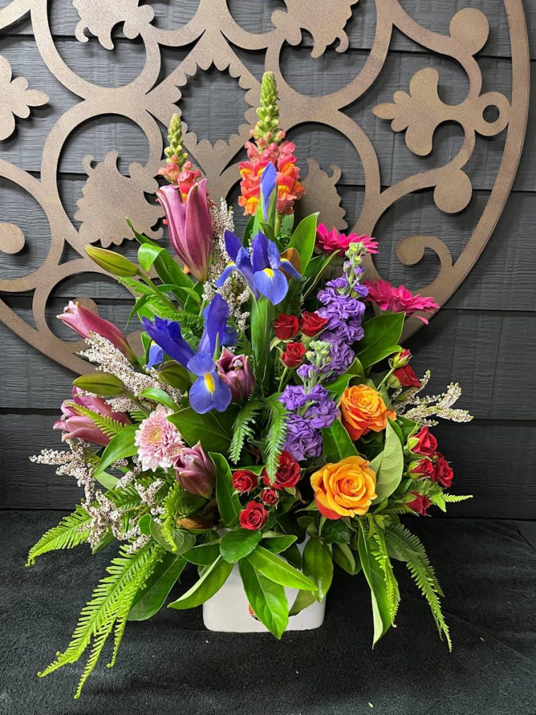 Elegant arrangement of flowers